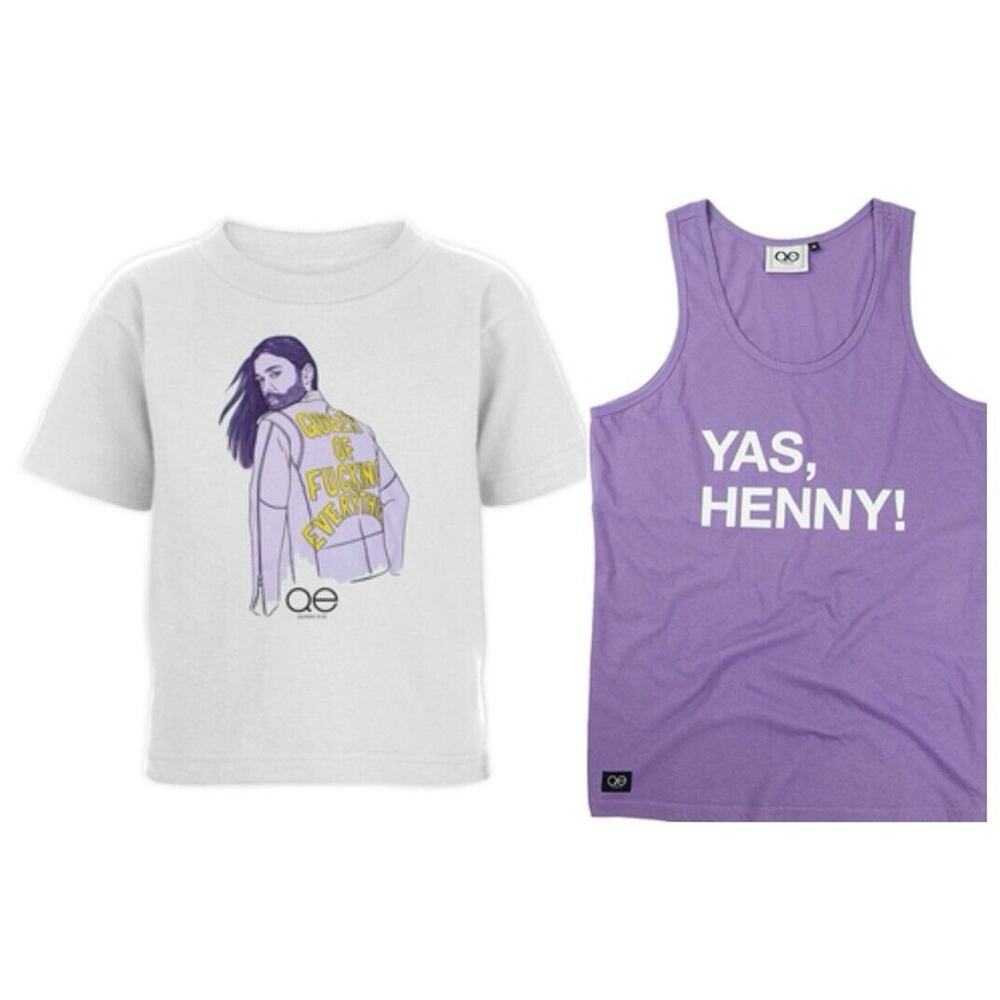 Queer Eye Shirts "YAS HENNY" Tank Top S & Queen If Everything T-shirt Unisex M